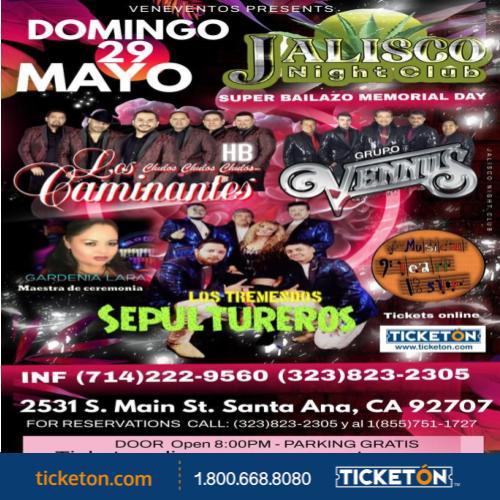 Los Caminantes, Grupo Vennus - Jalisco Night Club Tickets Boletos | Santa  Ana CA -5/29/22