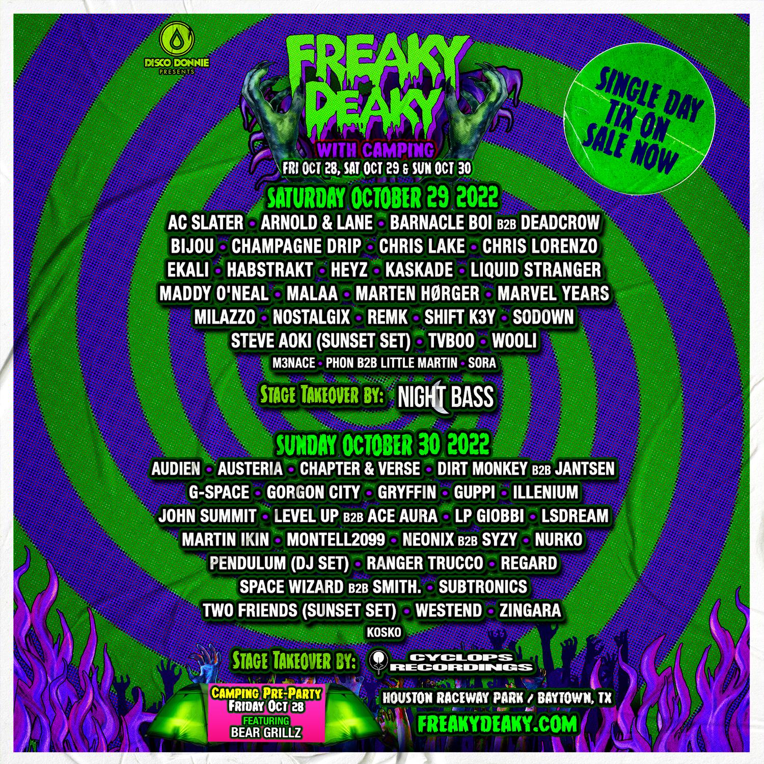 Buy Tickets to Freaky Deaky 2022 in Baytown on Oct 28, 2022 Oct 30,2022