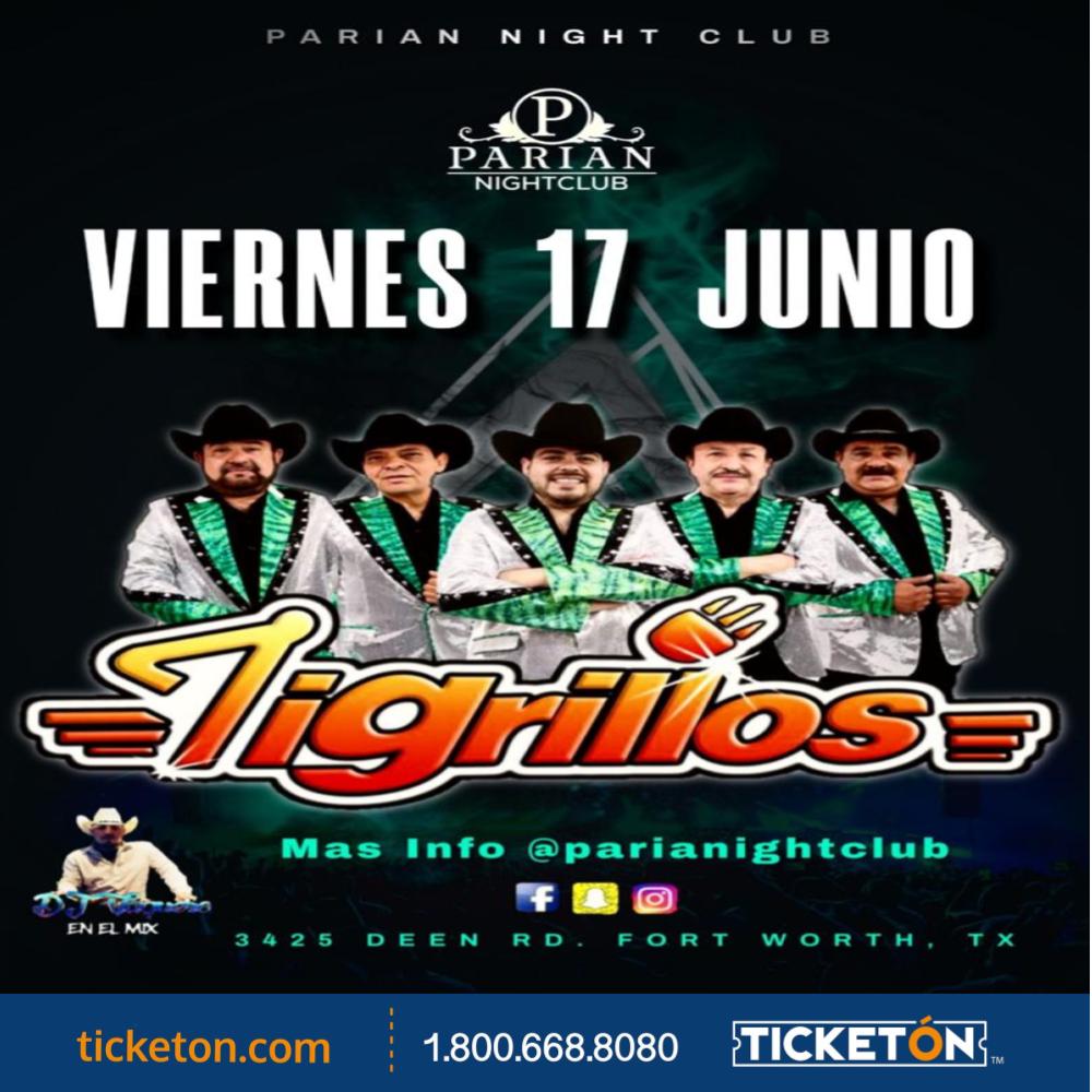 Tigrillos - Parian Nightclub Tickets Boletos | Fort Worth Tx- 6/17/22