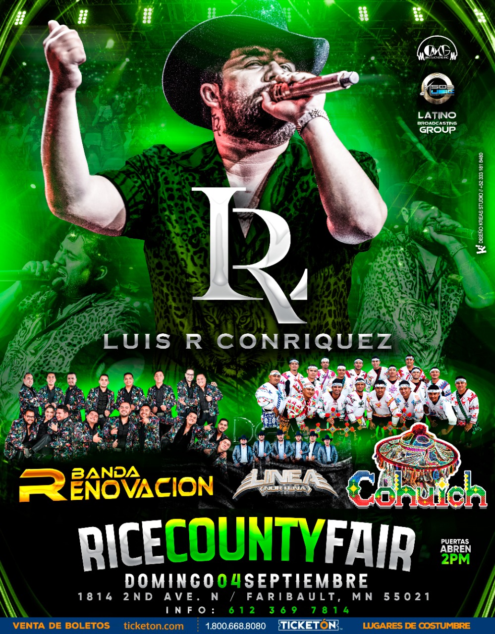 Luis R Conriquez , Banda Cohuich - Rice CountyFair Tickets Boletos ...