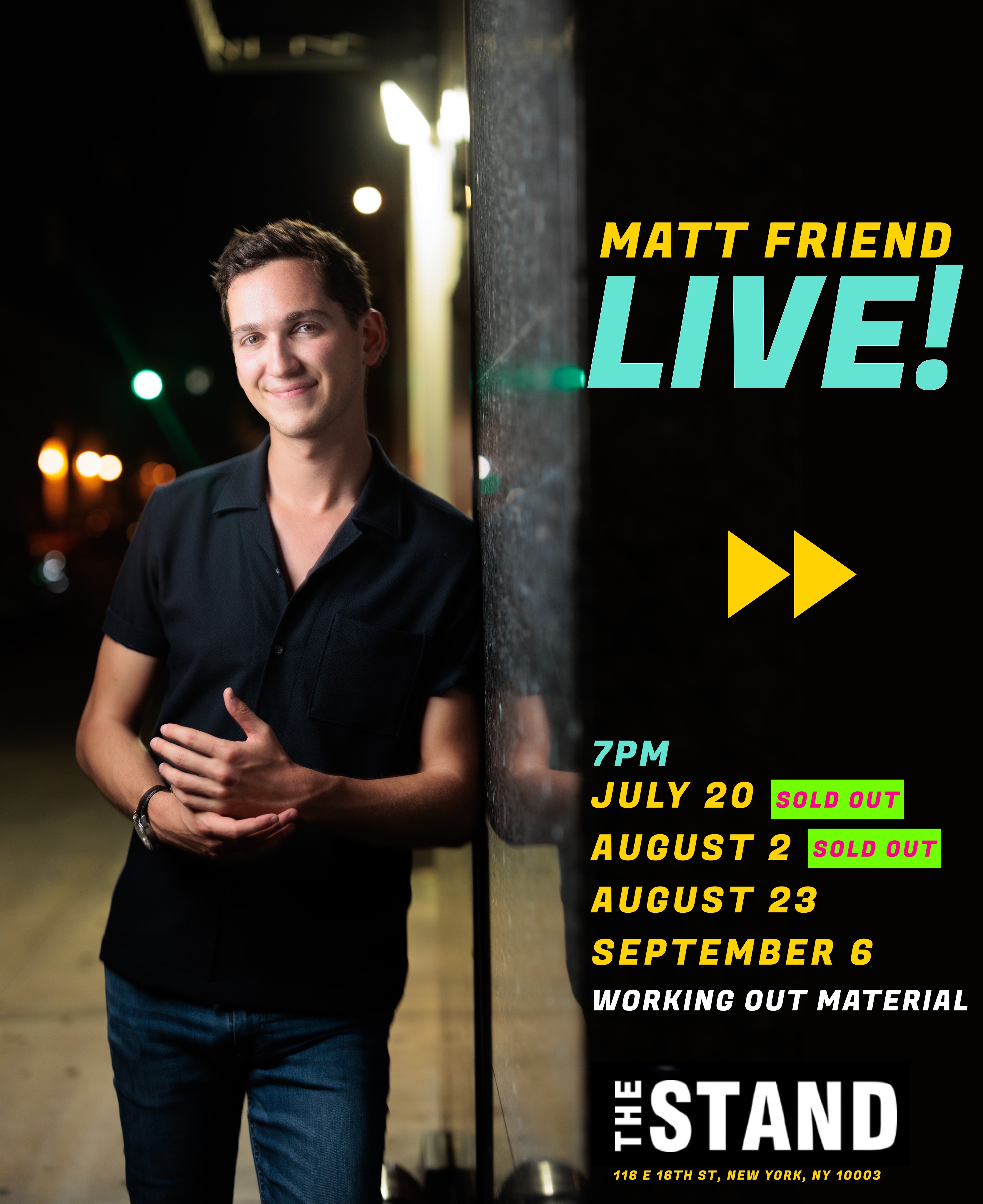 Buy Tickets to Matt Friend Live! in New York on Sep 27, 2022