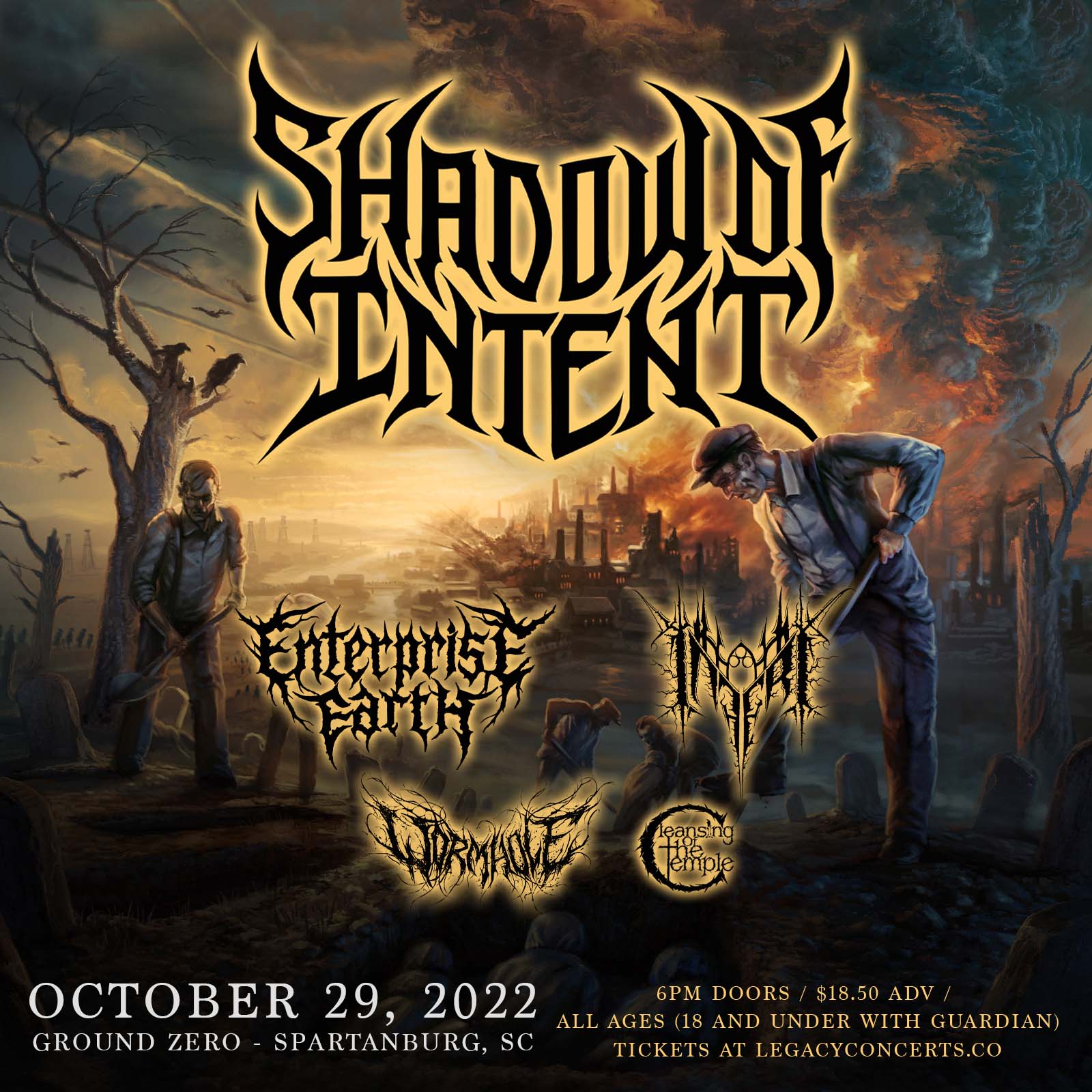 Buy Tickets to Shadow Of Intent Elegy North American Tour at Ground