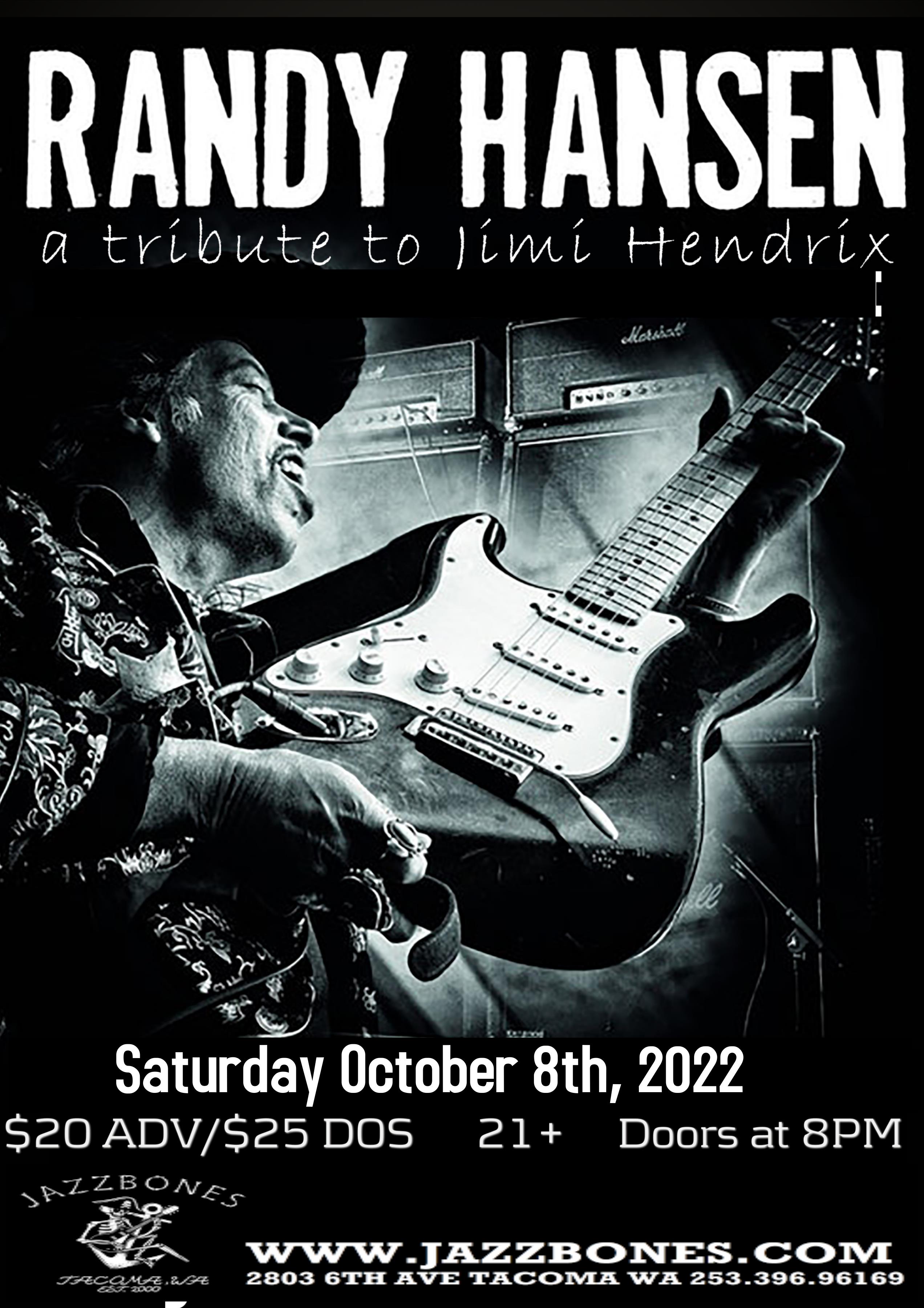 Buy Tickets to Randy Hansen (Jimi Hendrix Tribute) in Tacoma on Oct 08 ...