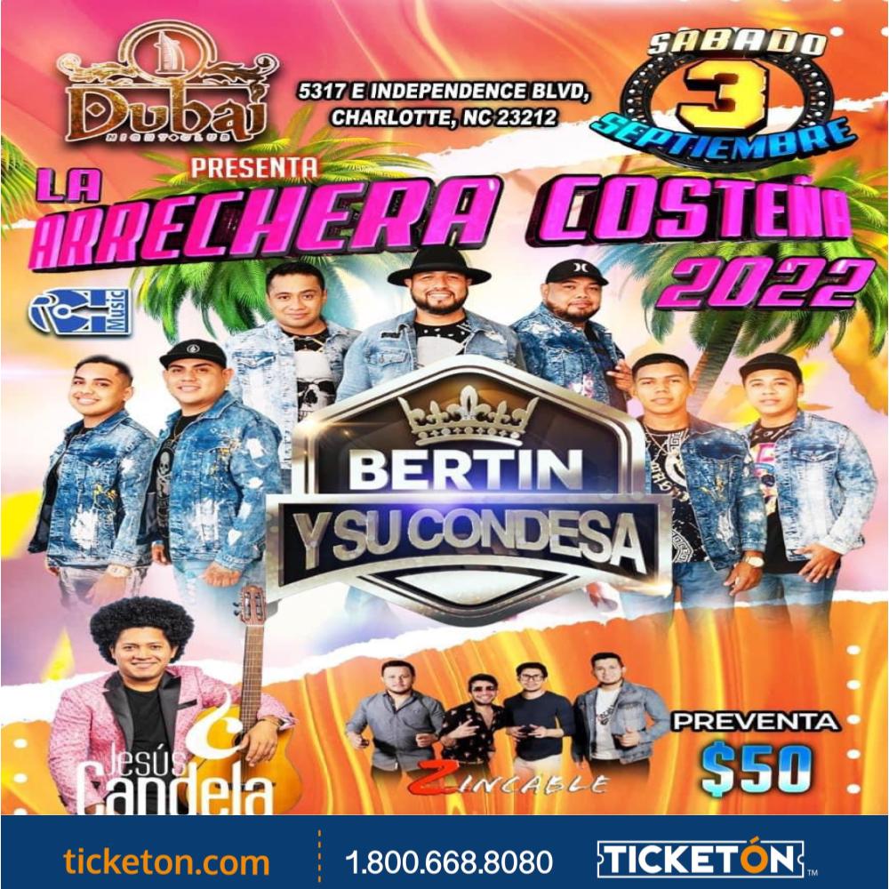 Bertin Y Su Condesa - Dubai Night Club Tickets Boletos | Charlotte, NV -  9/3/22