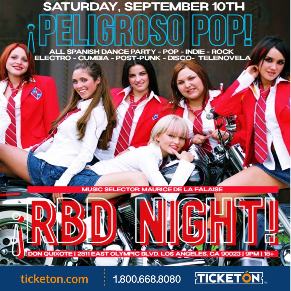 Peligroso Pop Rebelde Night- Don Quixote Tickets Boletos | Los Angeles Ca -  9/10/22