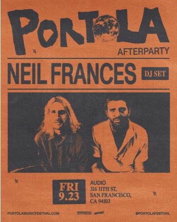 Portola Music Festival Pre-Party: NEIL FRANCES @ Audio SF: 