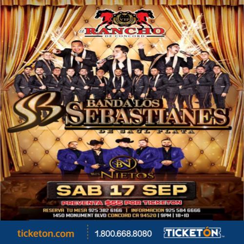 Banda Los Sebastianes El Rancho De Concord Tickets Boletos Concord Ca 91722 7480