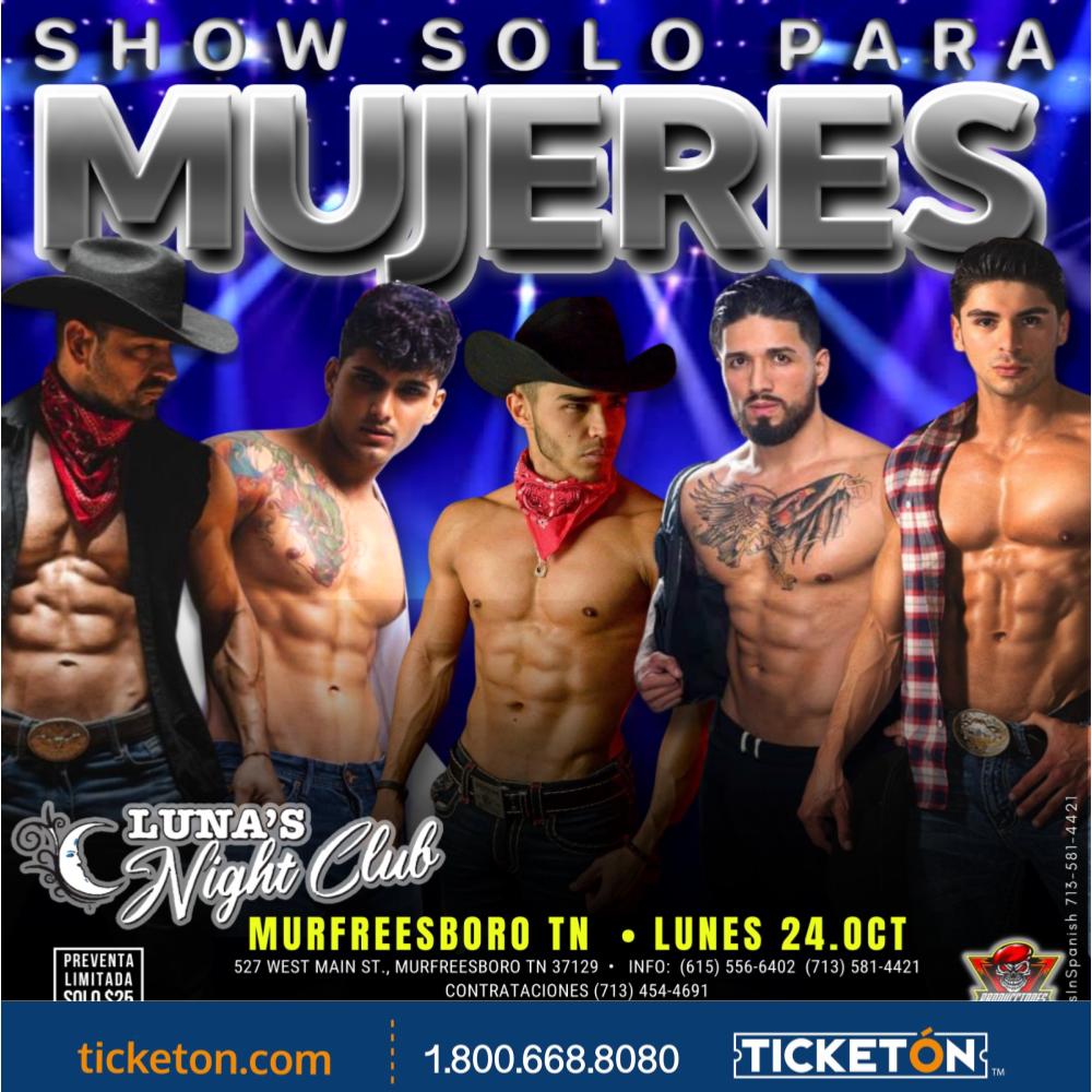 Solo Para Mujeres - Luna's Night Club Tickets Boletos | Murfreesboro, TN -  10/24/22