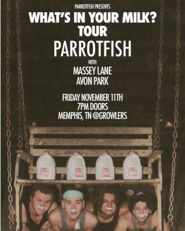 Parrotfish w/ Massey Lane & Avon Park at Growlers - Memphis: 