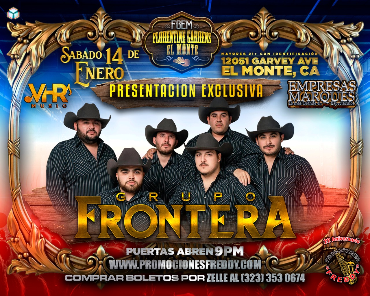 Buy Tickets to GRUPO FRONTERA in El Monte on Jan 14, 2023