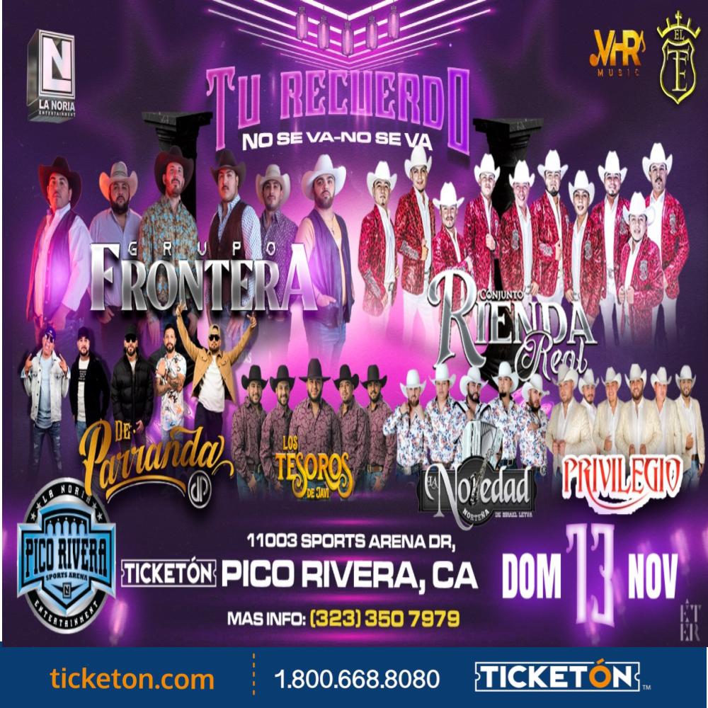 GRUPO FRONTERA / RIENDA REAL Tickets - The Pico Rivera Sports Arena on ...