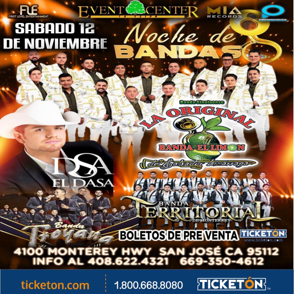 La Original Banda Limon, El Dasa - La Ceiba Event Center Tickets Boletos |  San Jose, CA - 11/12/22