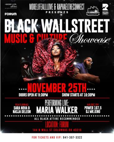 BLACK WALL STREET SHOWCASE feat. MARIA WALKER: 