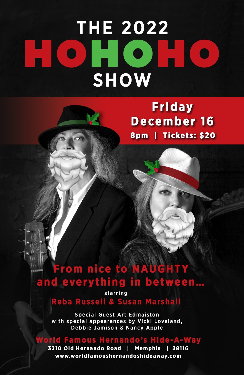 Buy Tickets to Ho Ho Ho Show w/ Reba Russel & Susan Marshall in Memphis