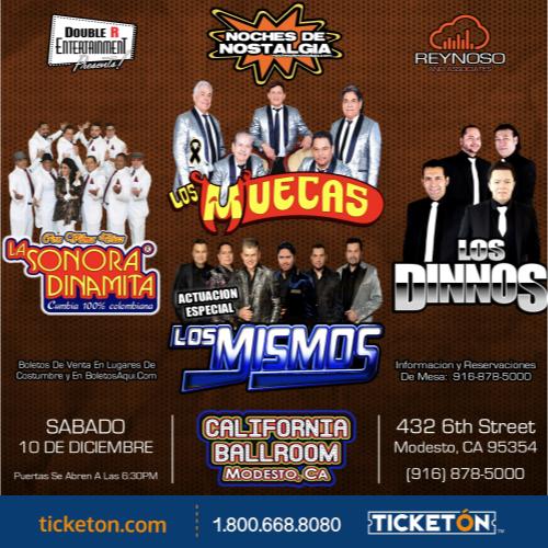 Los Muecas Sonora Dinamita Y Mas California Ballroom Tickets Boletos
