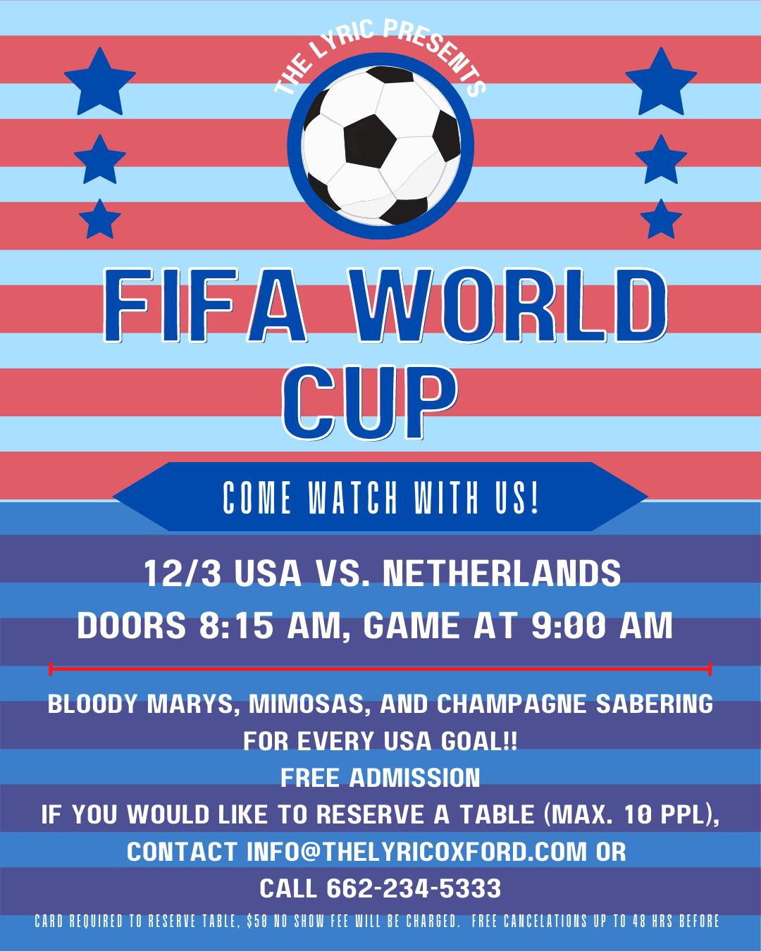 Buy Tickets to 2022 World Cup USA vs. Netherlands in Oxford on Dec 03