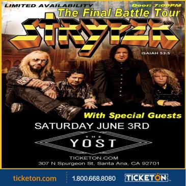 STRYPER THE FINAL BATTLE TOUR WITH SPECIAL GUESTS: 