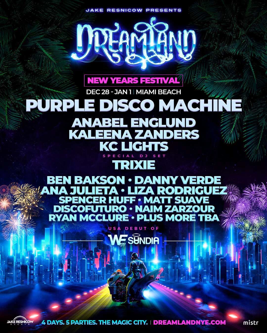 Buy Tickets to DREAMLAND MIAMI NEW YEARS FESTIVAL 2024 in Miami on Dec