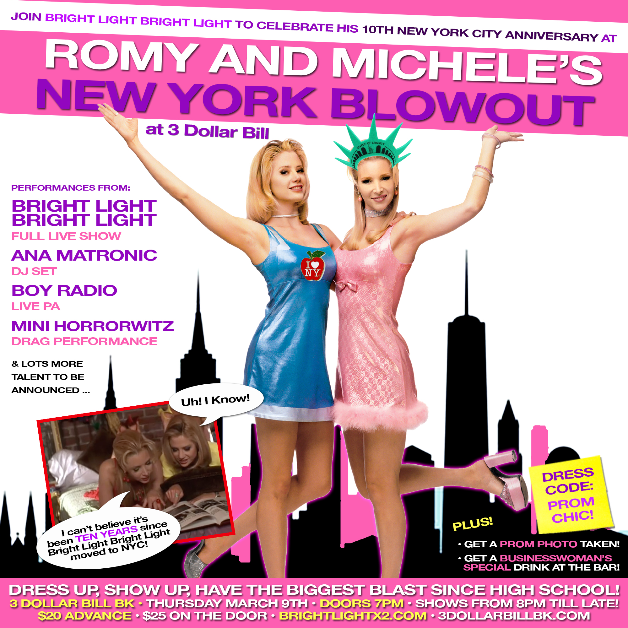 Buy Tickets to Bright Light Bright Light Romy and Michele s NY