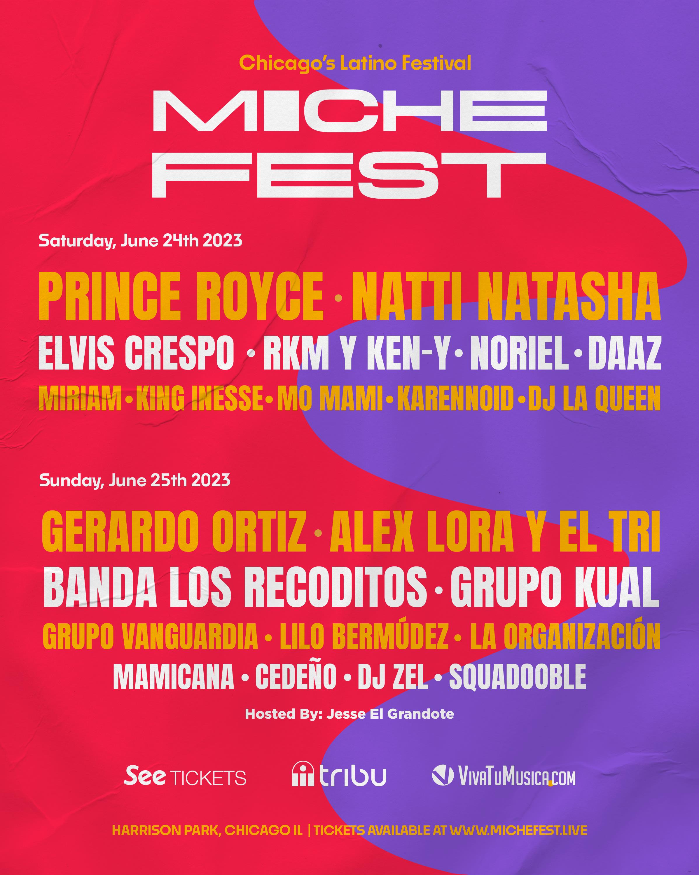 Miche Fest 2023 Harrison Park, Chicago June 24th , June 25th