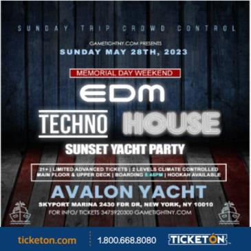 Techno House Sunset  Yacht Party