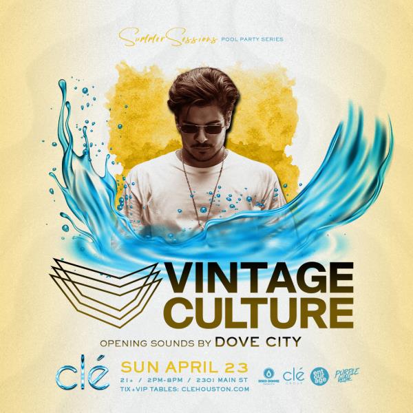 Vintage Culture / Sunday April 23rd / Clé Pool: 