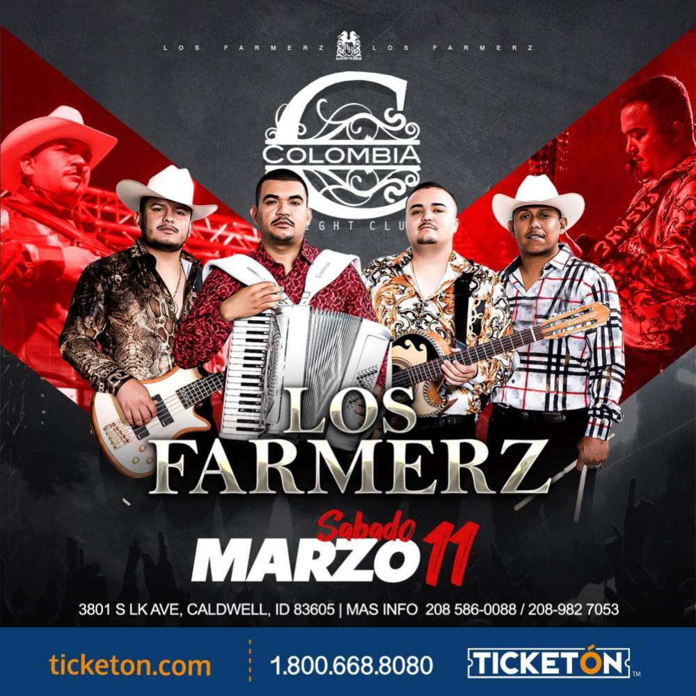 Los Farmerz Colombia Event Center Tickets Boletos Caldwell ID 3/11/23