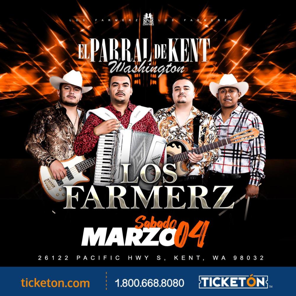 Los Farmerz El Parral de Kent Tickets Boletos Kent WA 3/4/23