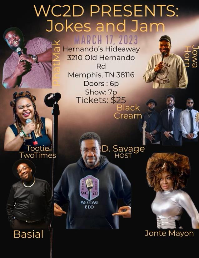 Buy Tickets to WC2D Presents Jokes and Jams in Memphis on Mar 17, 2023