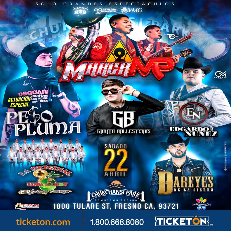Marca Mp, Peso Pluma, Edgardo Nuñez y Mas! Tickets Fresno, CA Chukchansi  Park at Ticketón
