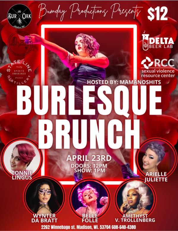 BURLESQUE BRUNCH! Hosted by Mama NoShits: 