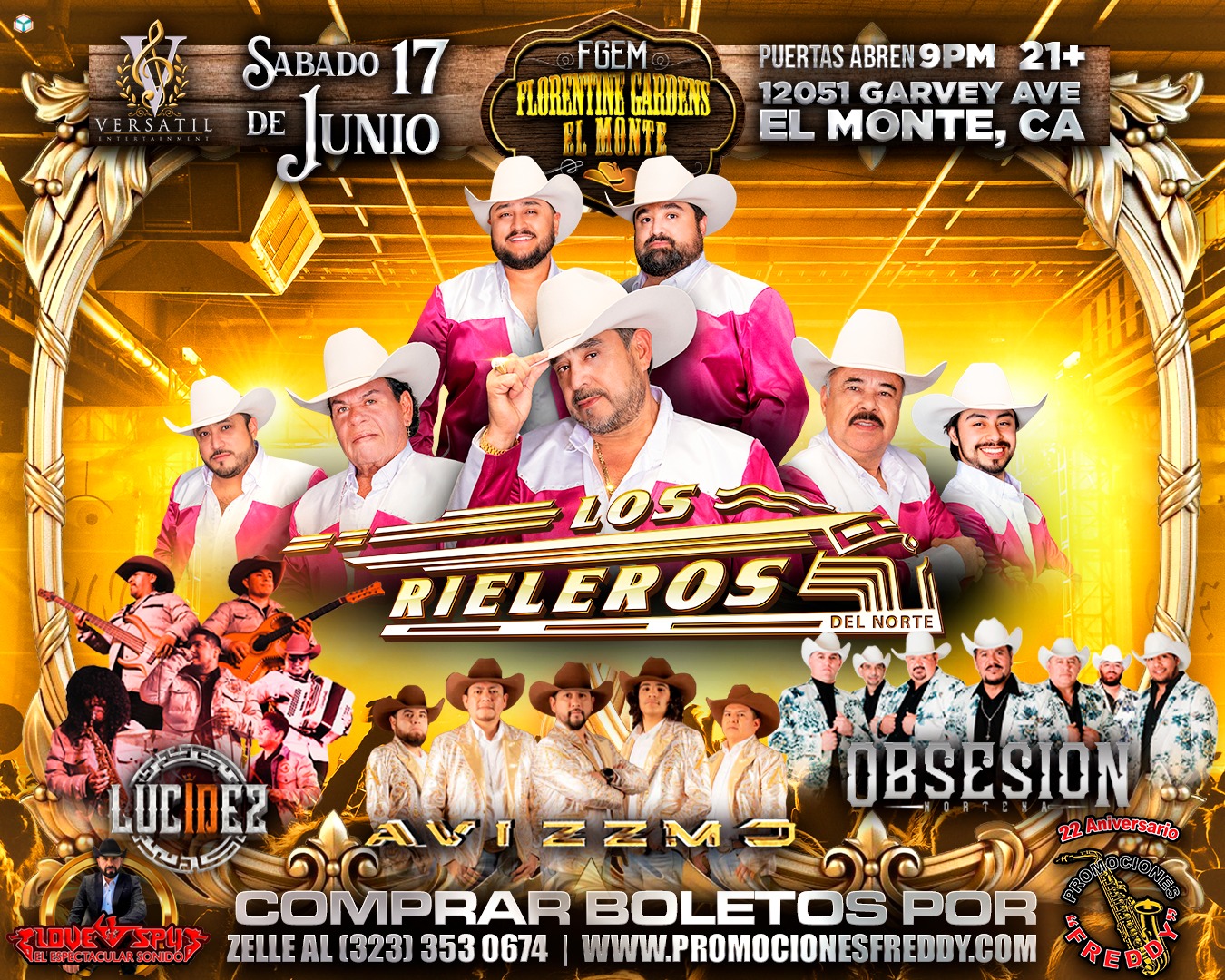 Buy Tickets to LOS RIELEROS DEL NORTE in El Monte on Jun 17, 2023