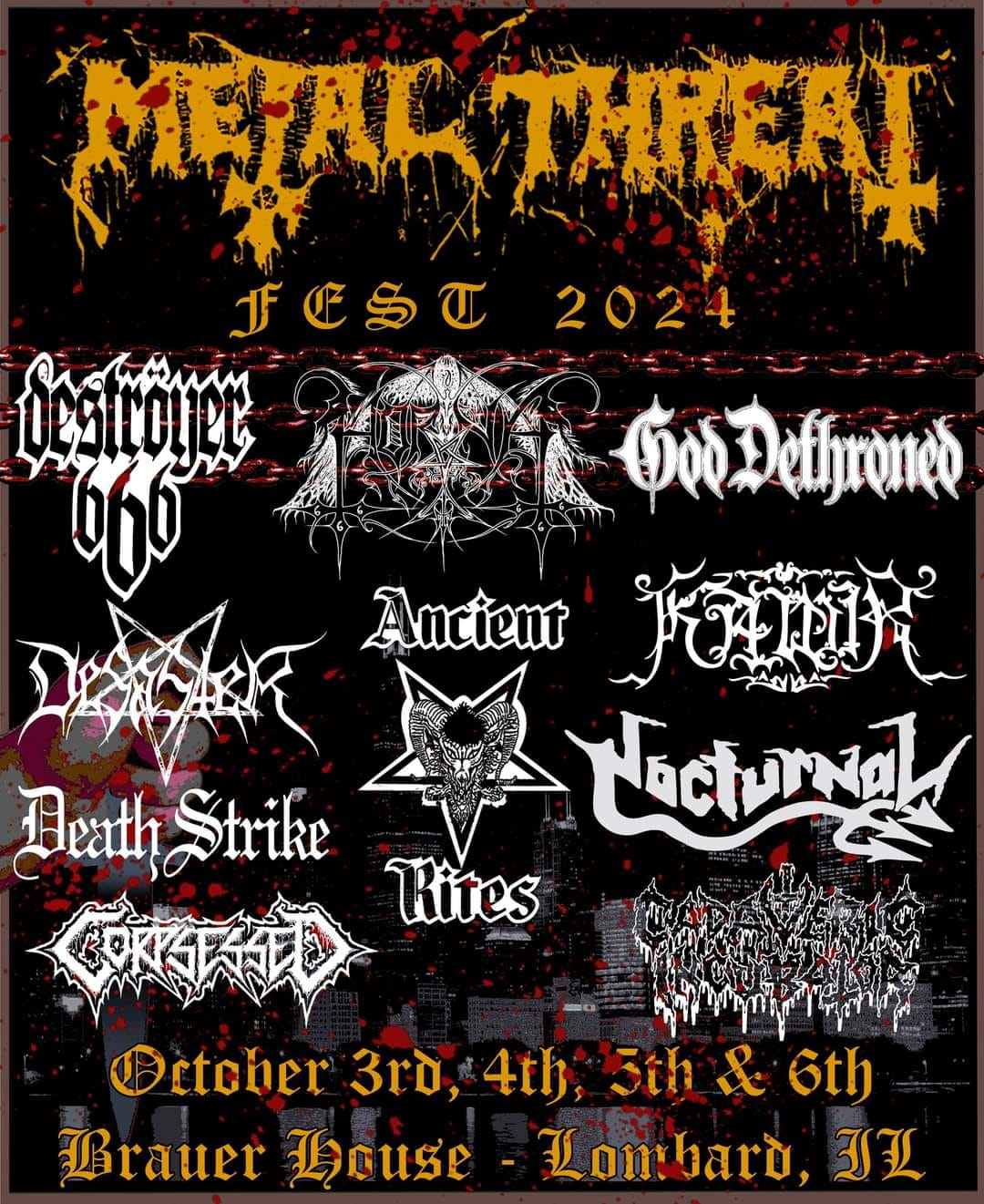 Buy Tickets to Metal Threat Fest 2024 in Lombard on Oct 03, 2024 Oct