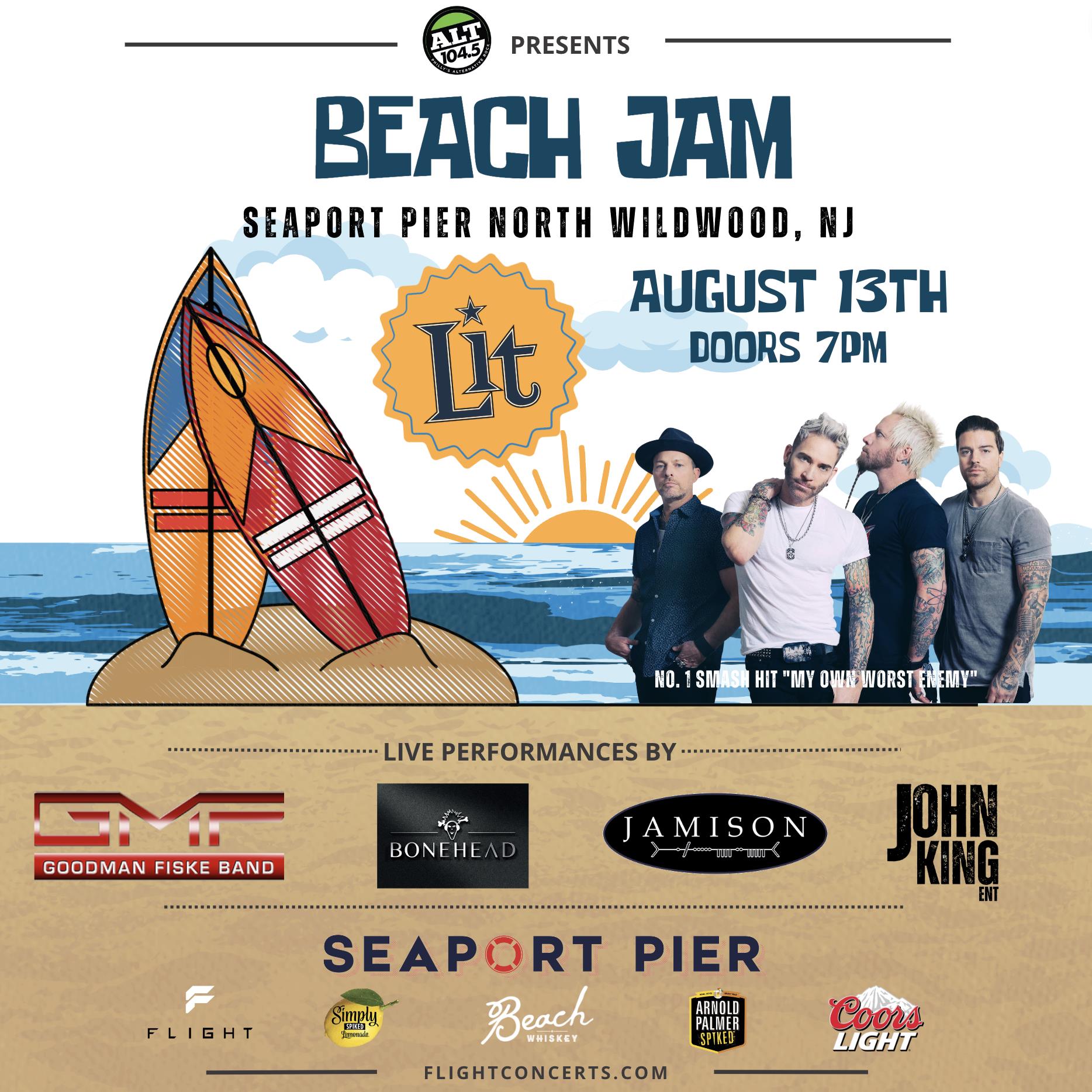 Buy Tickets to Lit Beach Concert in North Wildwood, NJ in North