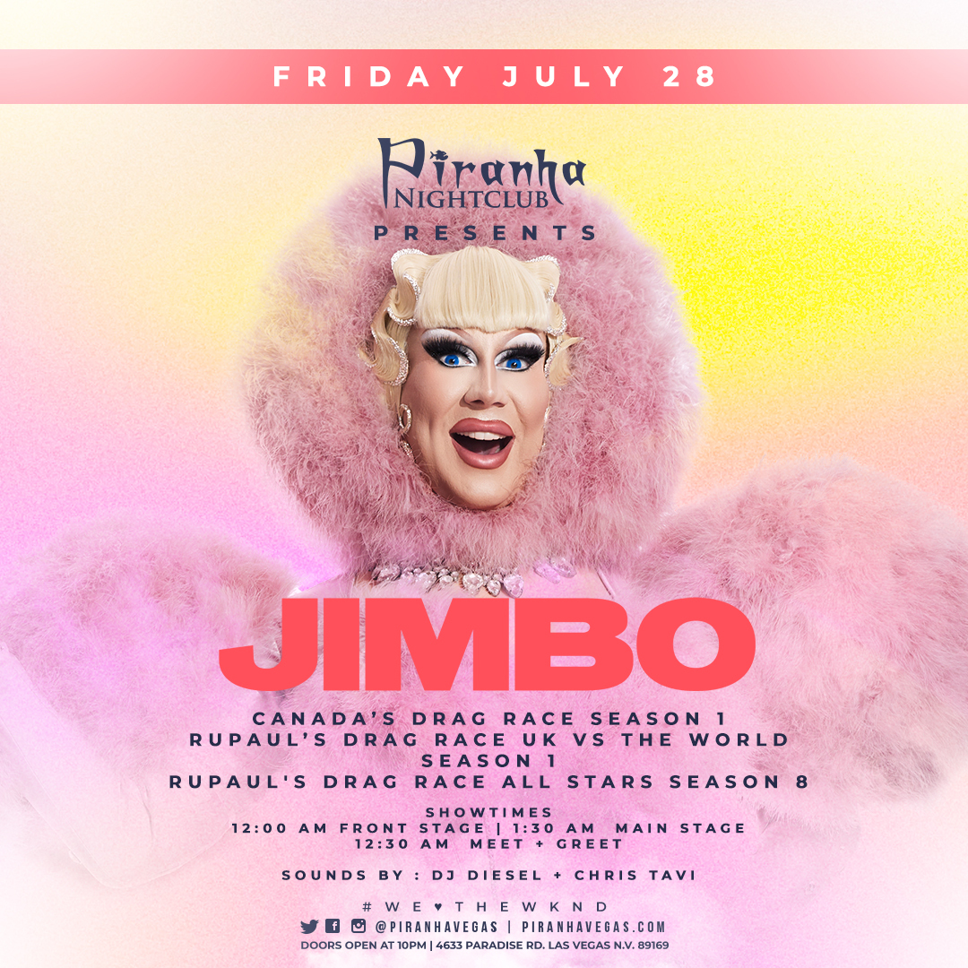 Buy Tickets To Piranha Presents Jimbo From Rupauls Drag Race In Las 