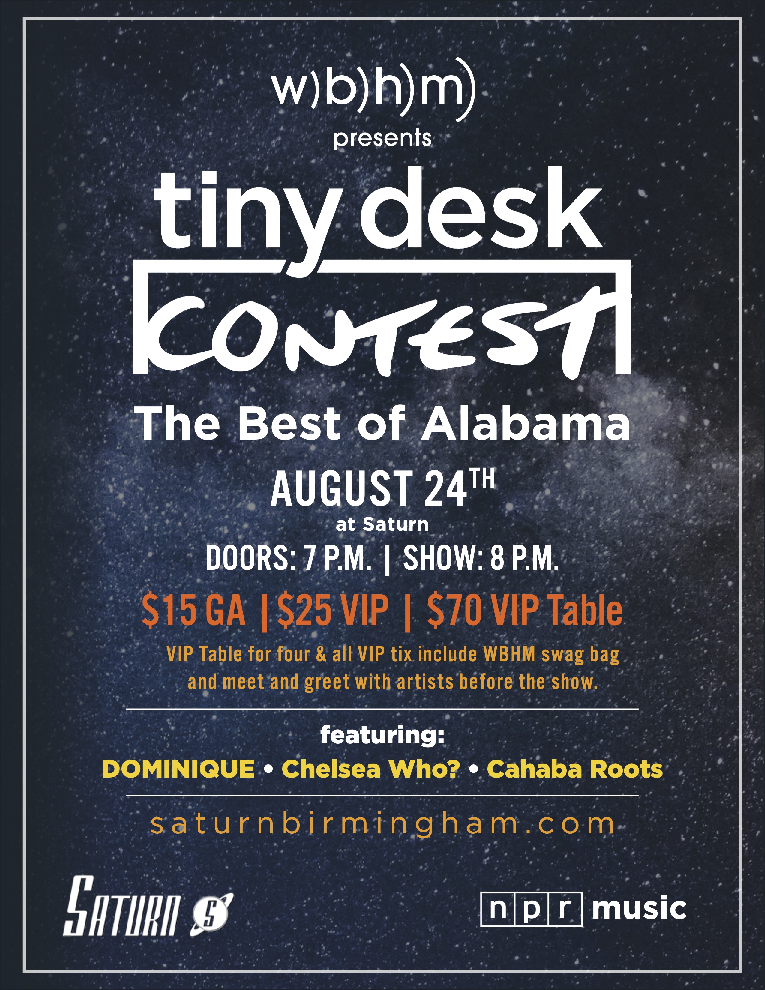 Buy Tickets to WBHM presents NPR Tiny Desk The Best of Alabama in