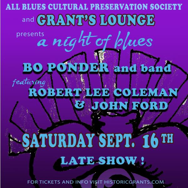 A Night of Blues with Bo Ponder: 