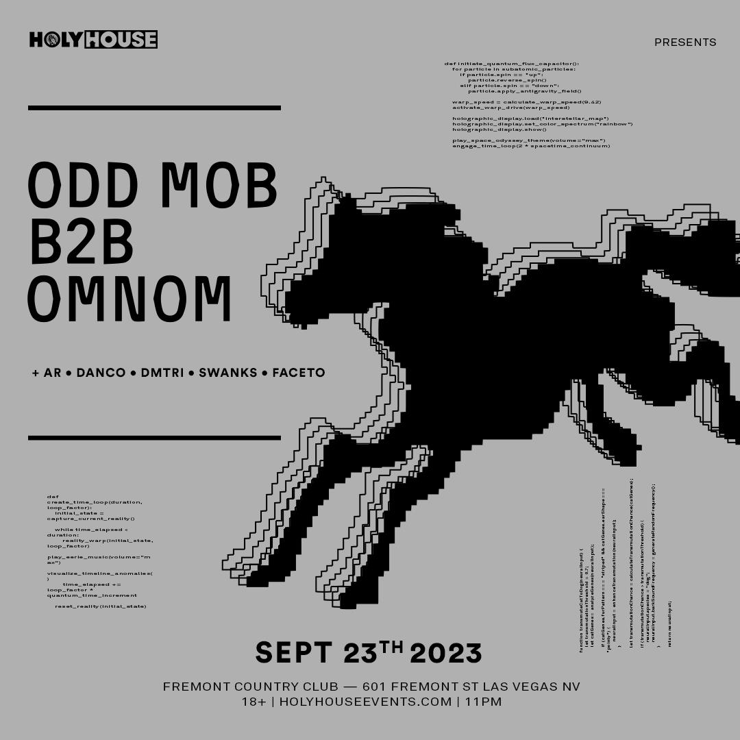 Buy Tickets To Holy House W/ ODD MOB B2B OMNOM! (18+) In Las Vegas On ...