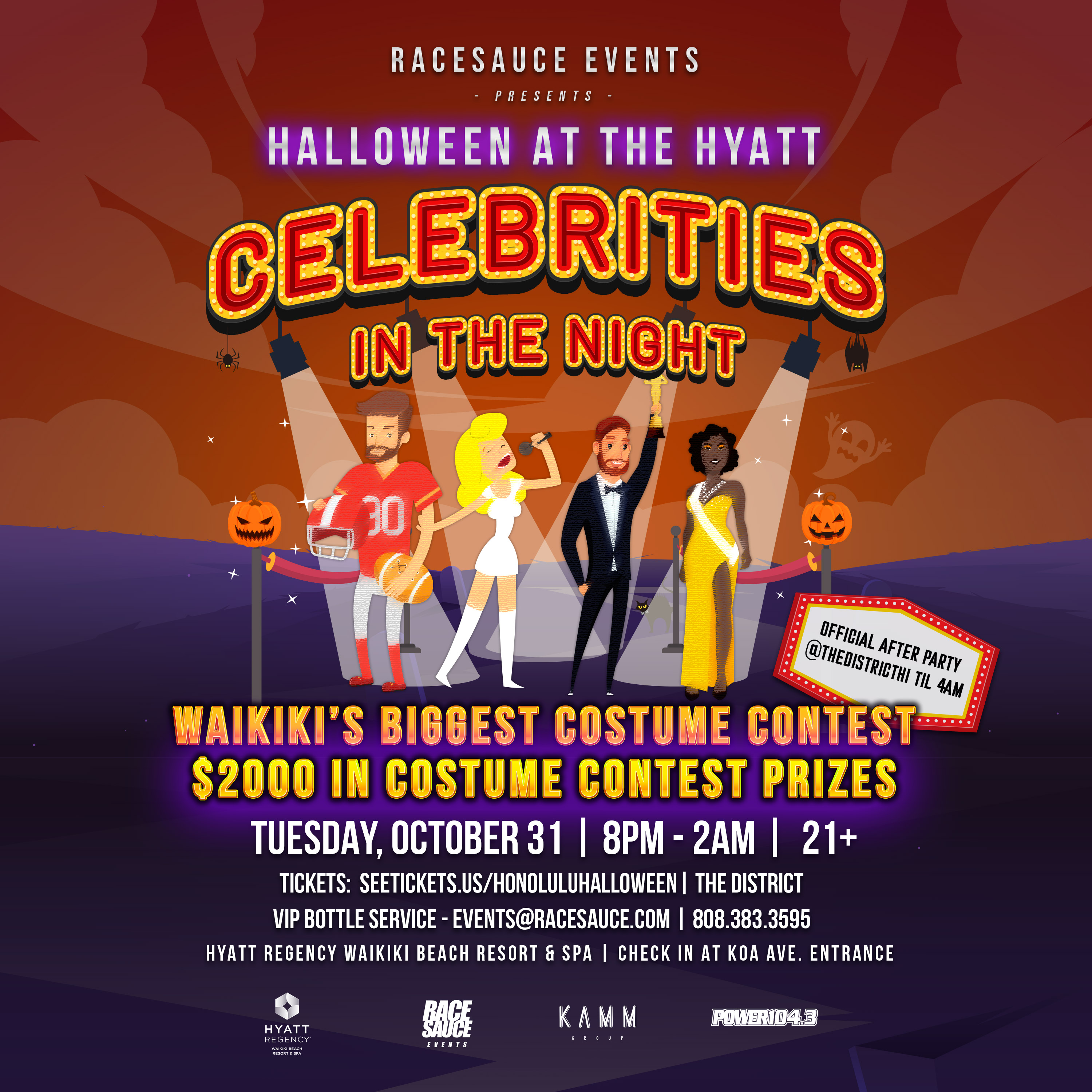 Buy Tickets to Halloween The Hyatt Celebrities In The Night in