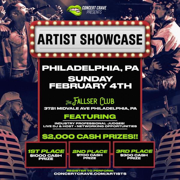 Concert Crave Artist Showcase - Philadelphia, PA Edition: 