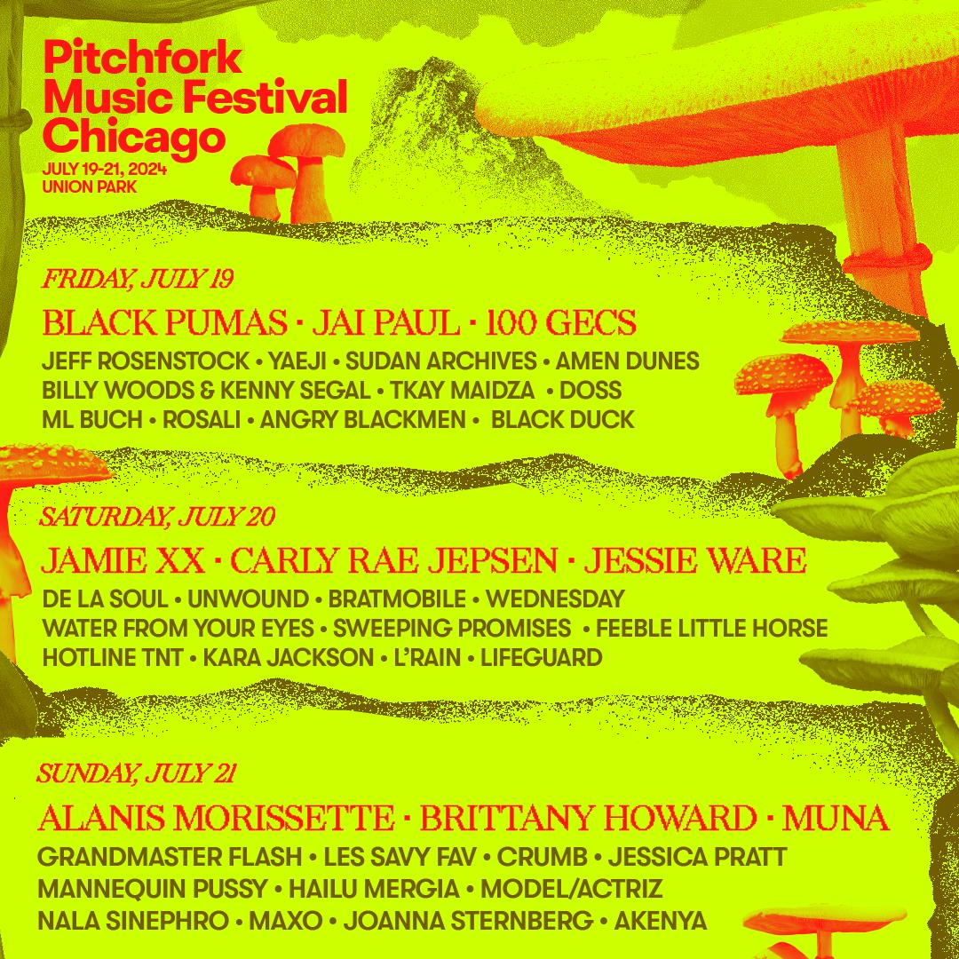 Buy Tickets to Pitchfork Music Festival 2024 in Chicago on Jul 19, 2024