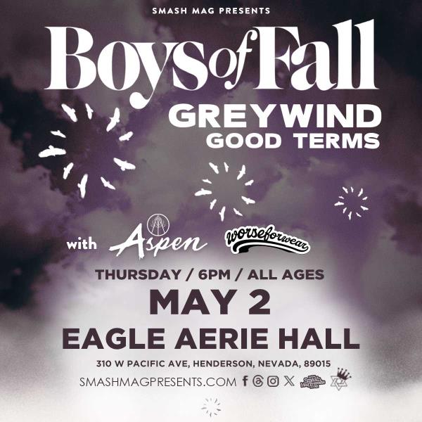 Boys of Fall w/ Special Guests: 