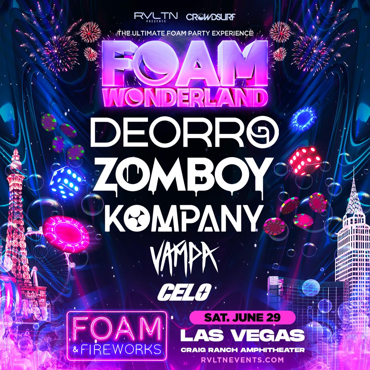 Buy Tickets to RVLTN Presents FOAM WONDERLAND — Foam & Fireworks (18