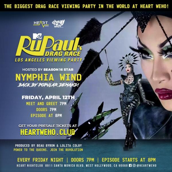 NYMPHIA WIND - Drag Race Viewing Party: 