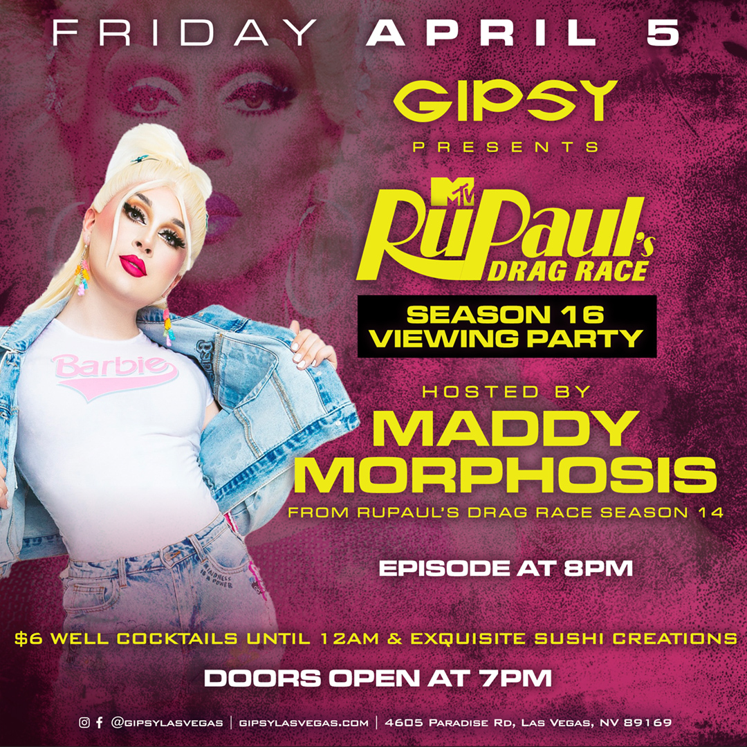 Buy Tickets to GIPSY PRESENTS RUPAUL'S DRAG RACE VIEWING PARTY (SEASON