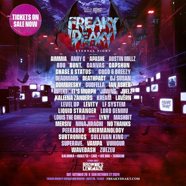 Buy Tickets to Freaky Deaky 2024 in Austin on Oct 26, 2024 Oct 27,2024