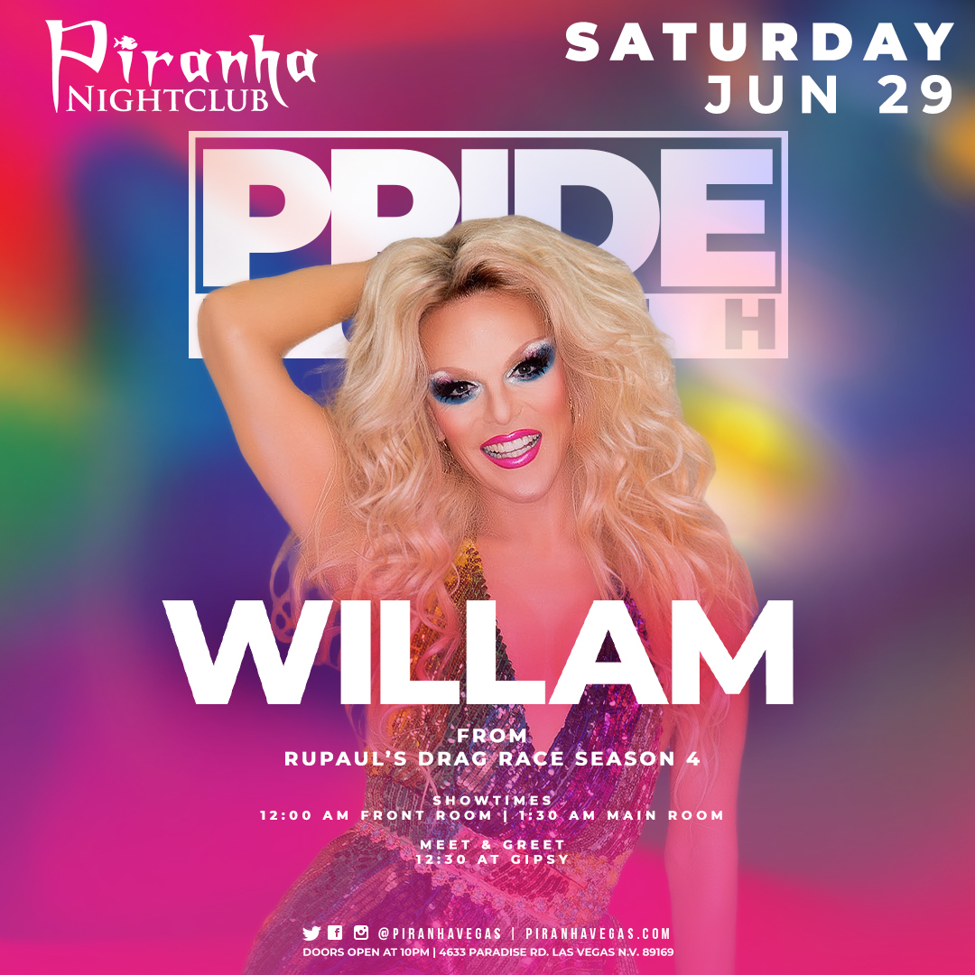 Buy Tickets to PIRANHA PRESENT PRIDE MONTH W/ WILLAM FROM RPDR S.4 in ...