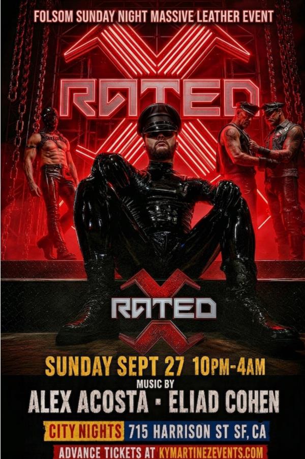 Rated X Folsom weekend Sunday night massive leather event