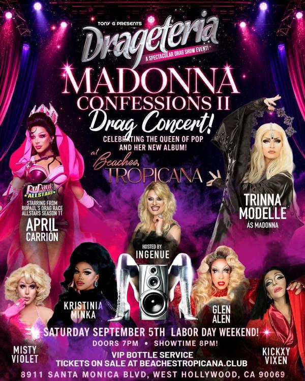 Drageteria: CONFESSIONS 2 Madonna Drag Concert!: 