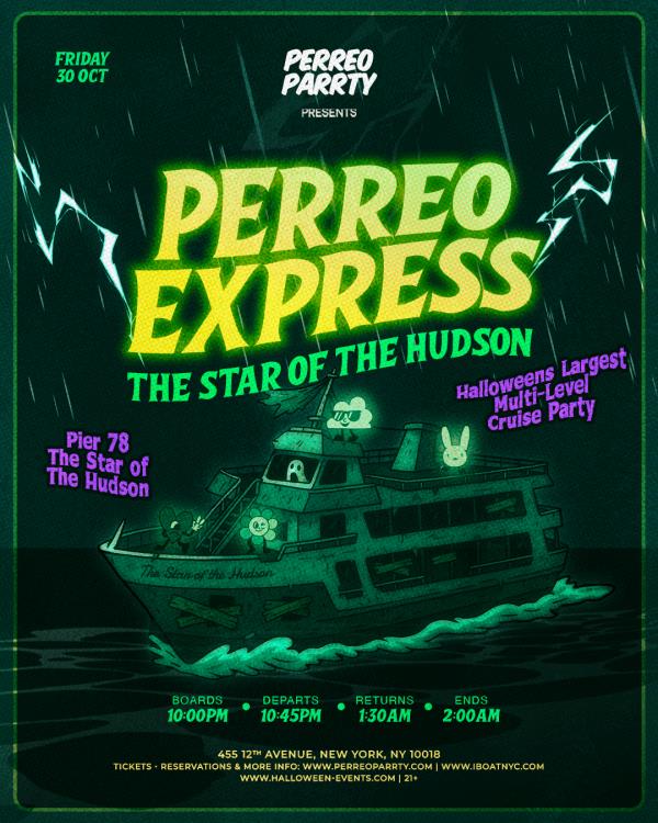 The Perreo Express Halloween REGGAETON Boat Party NYC Yacht: 